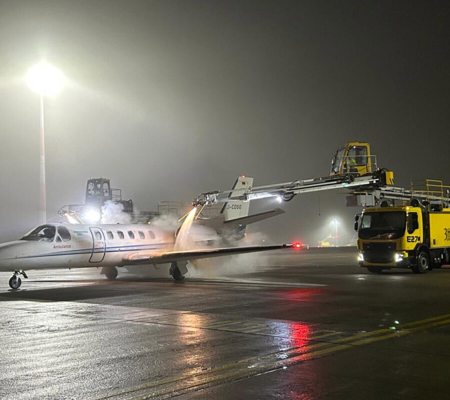 Enteisen Frank. Flughafen