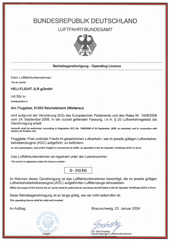 Heli-Flight-Zertifikat